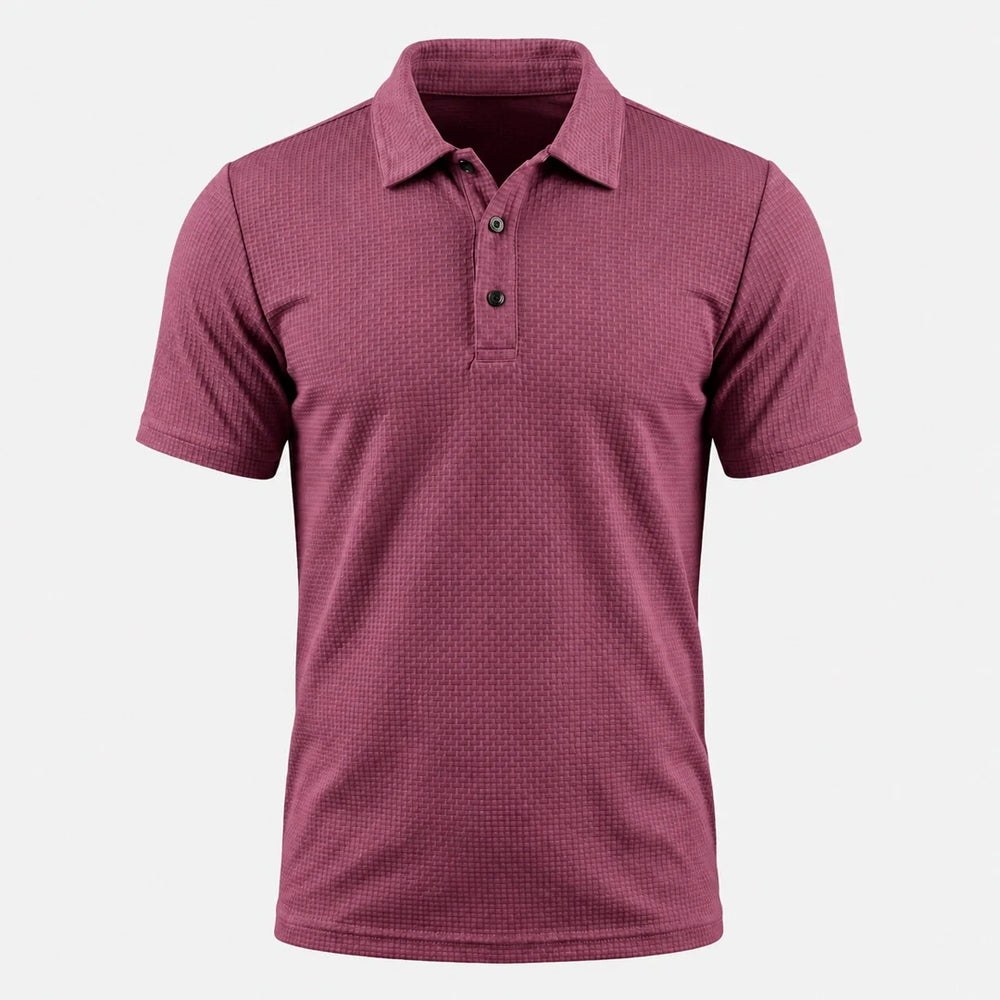 Men's Textured Stretch Polo Shirt