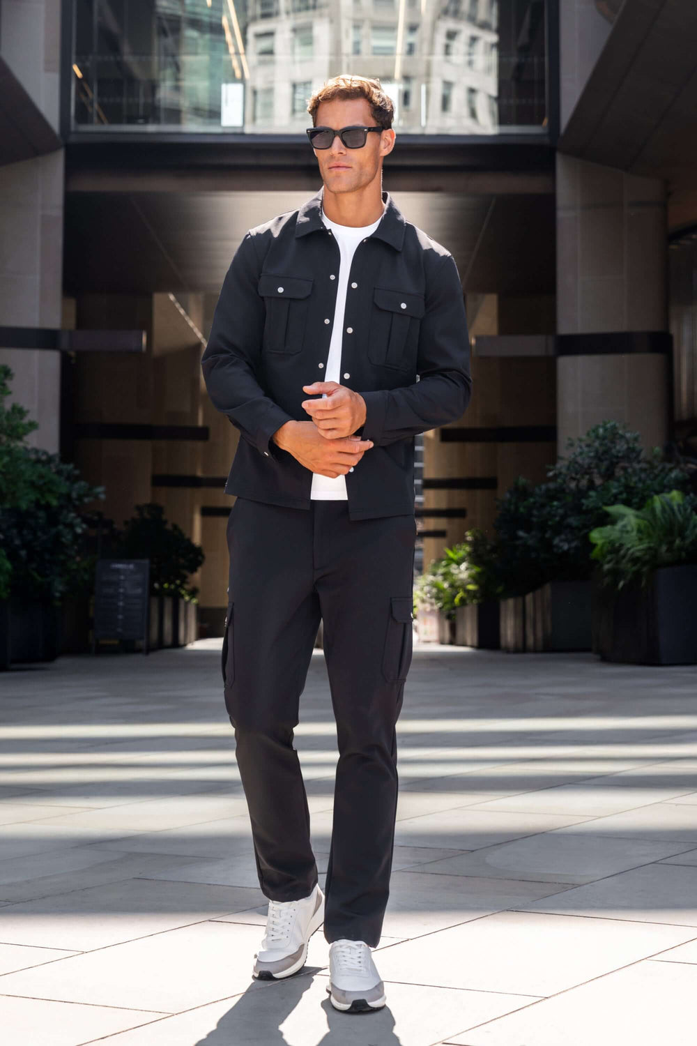Men's Stretch Tech Cargo Snap Overshirt