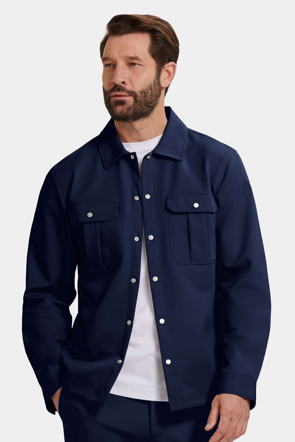 Men's Stretch Tech Cargo Snap Overshirt