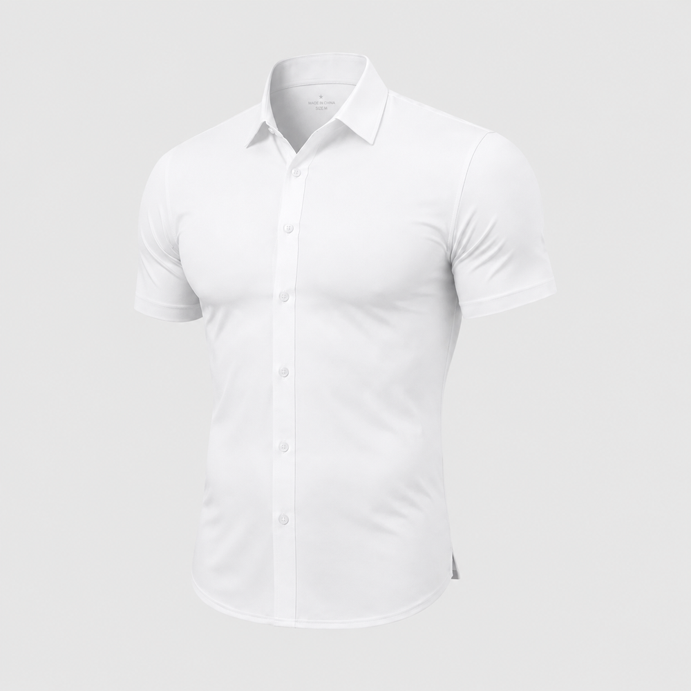 Men's Muscle-Fit Stretch Short-Sleeve Shirt