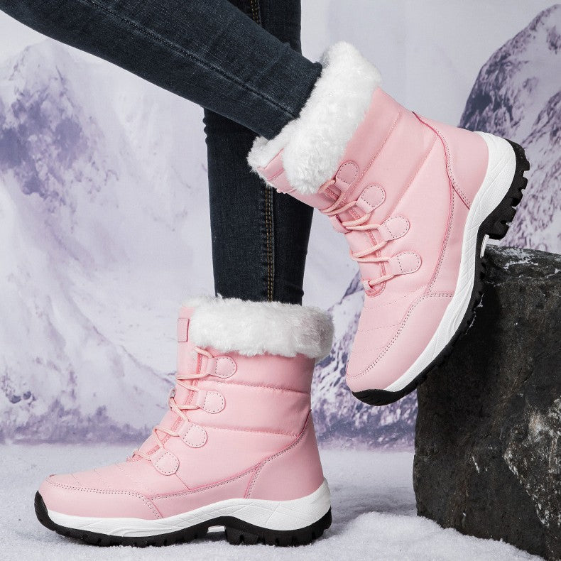 Fleece-Lined High-Top Winter Hiking Boots