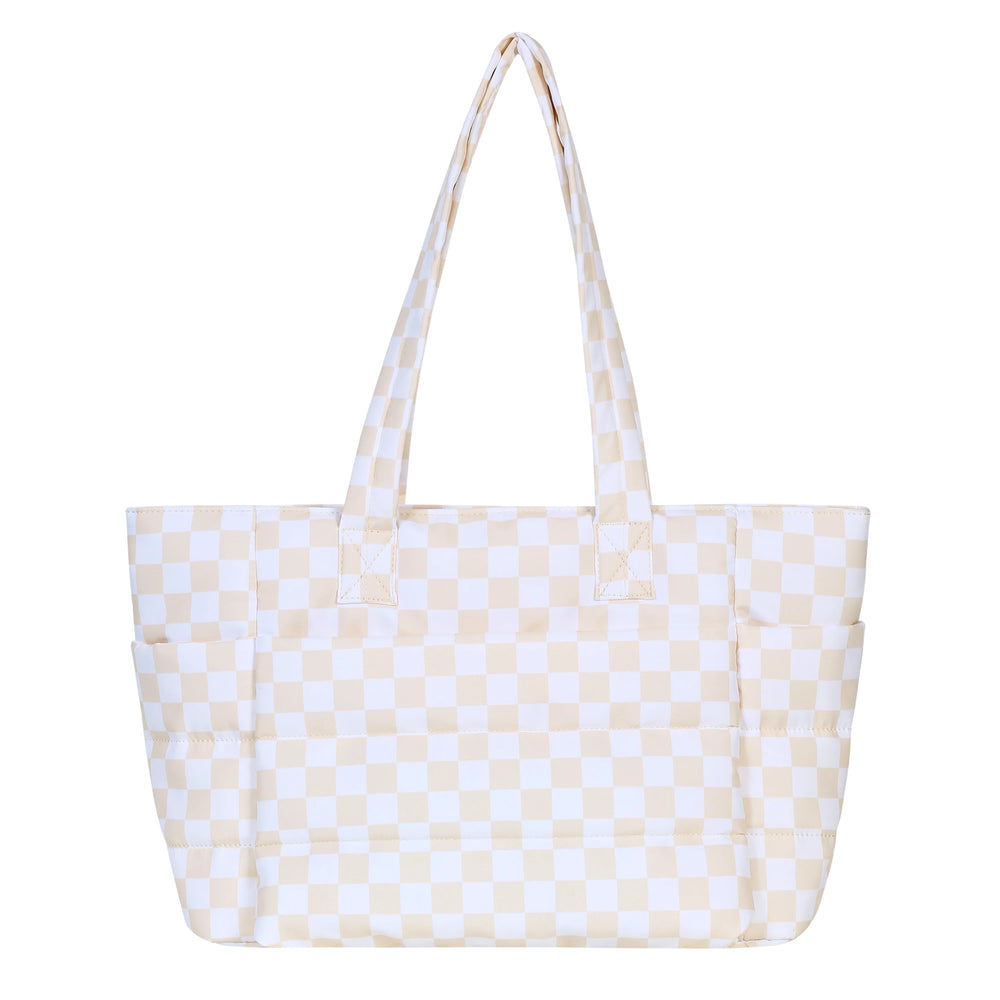 Quilted Puffer Laptop Tote Bag