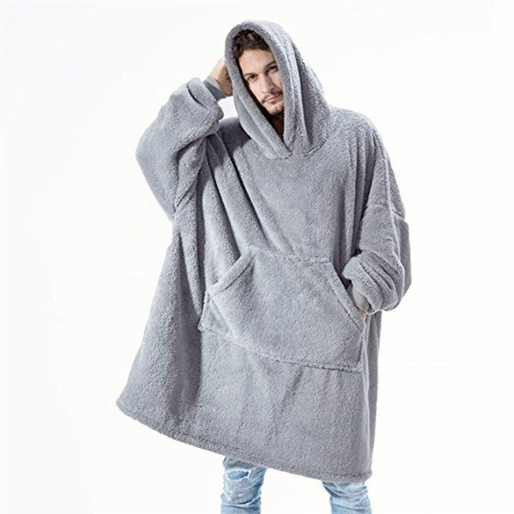 Oversized Sherpa Fleece Wearable Blanket Hoodie