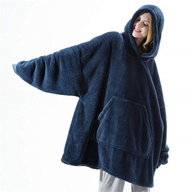 Oversized Sherpa Fleece Wearable Blanket Hoodie