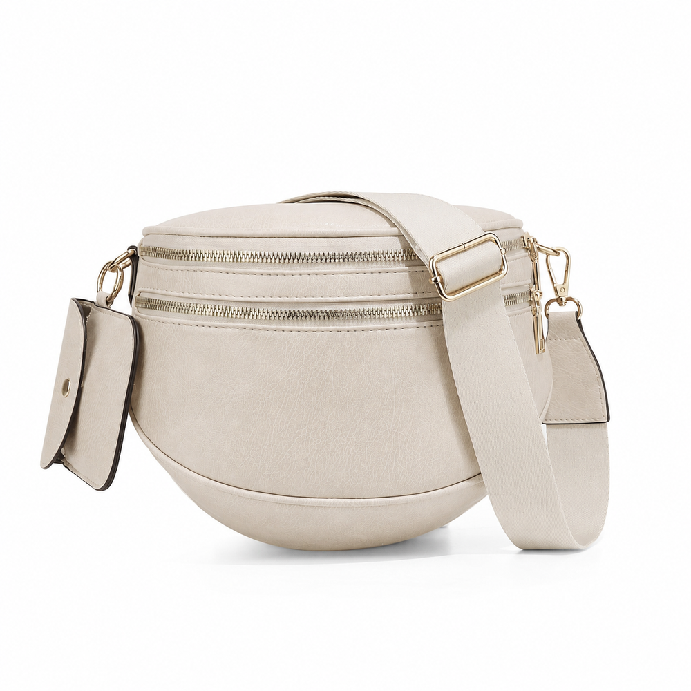 Half-Moon Crossbody Sling Bag with Mini Pouch