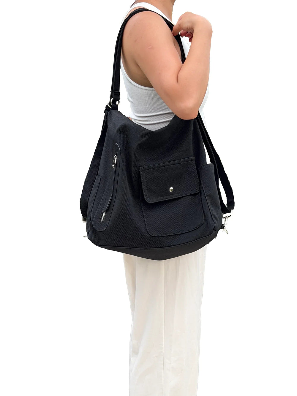 Three-Way Convertible Utility Shoulder Bag