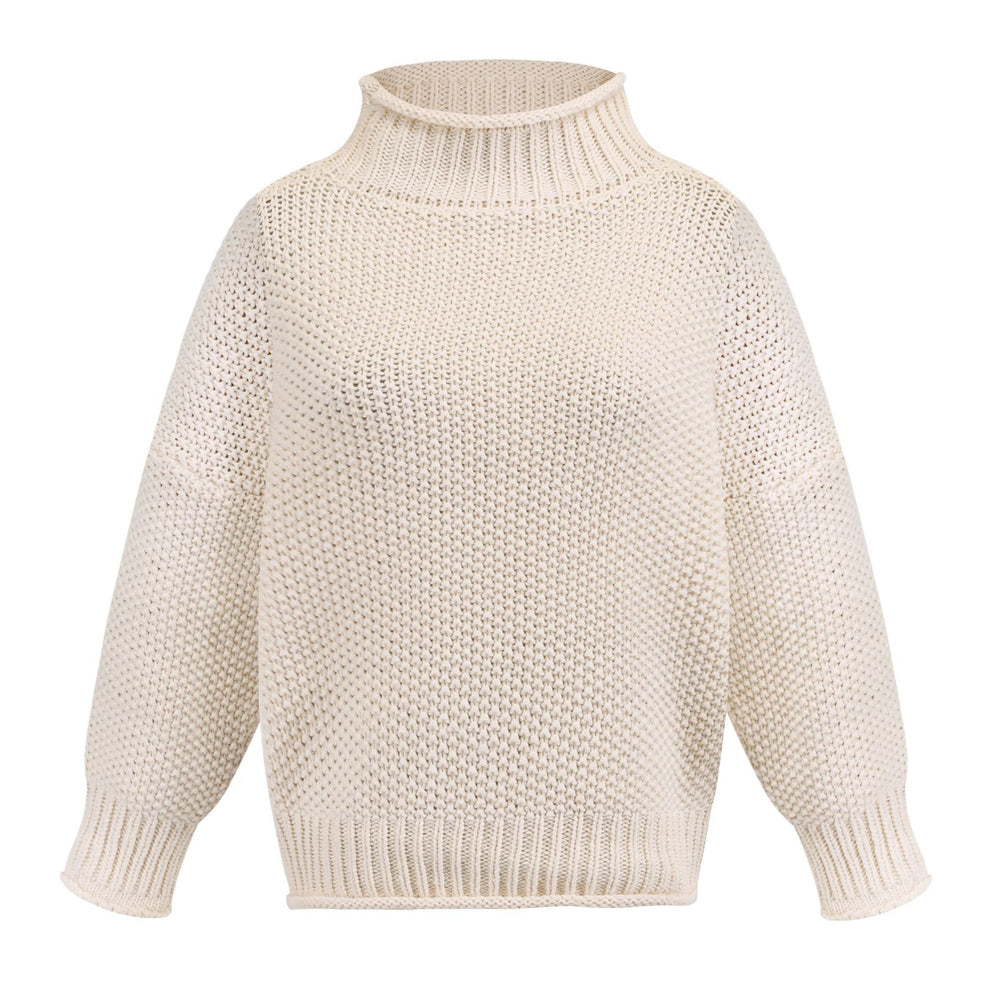 Chunky Turtleneck Knit Sweater