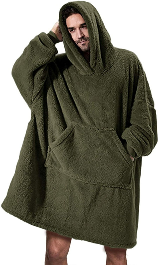 Oversized Sherpa Fleece Wearable Blanket Hoodie