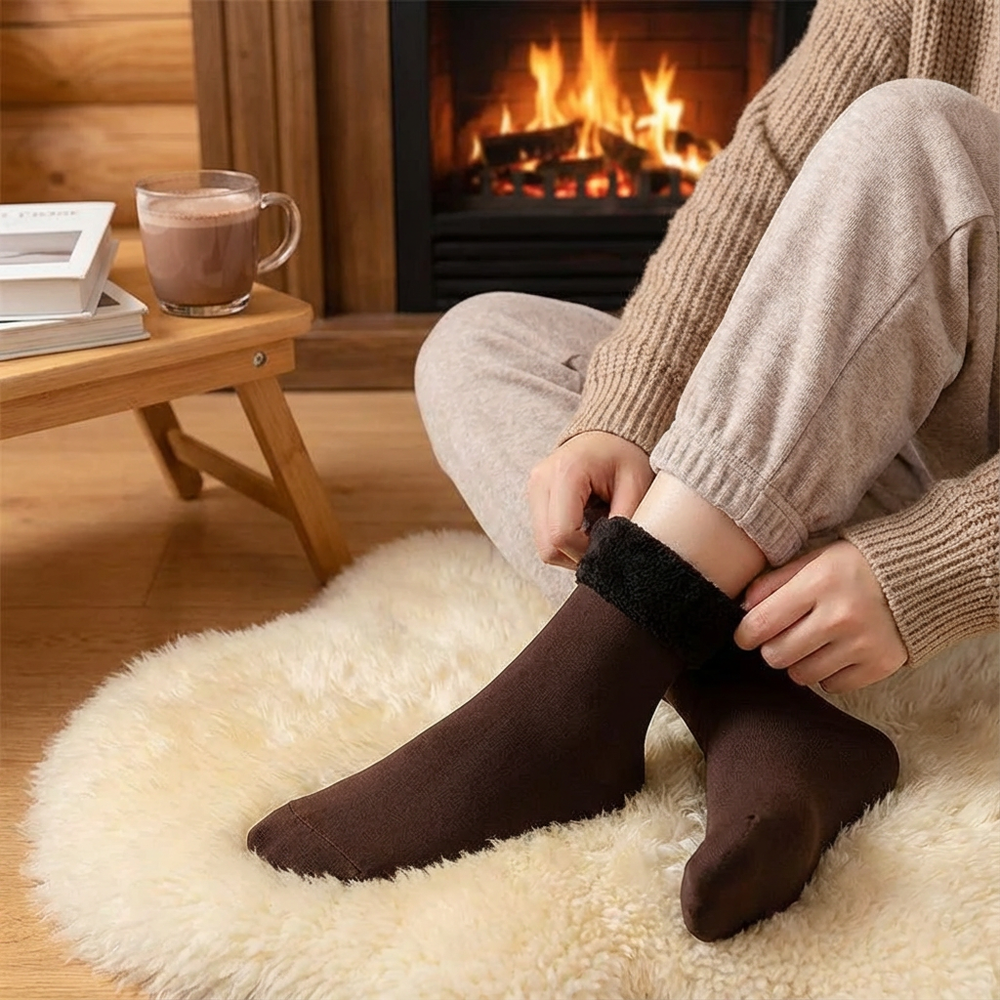 Fleece-Lined Thermal Crew Socks (6 Pairs)