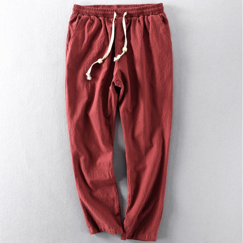 Men's Relaxed Crinkle Drawstring Trousers