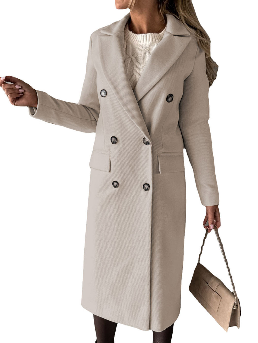 Classic Double-Breasted Longline Coat