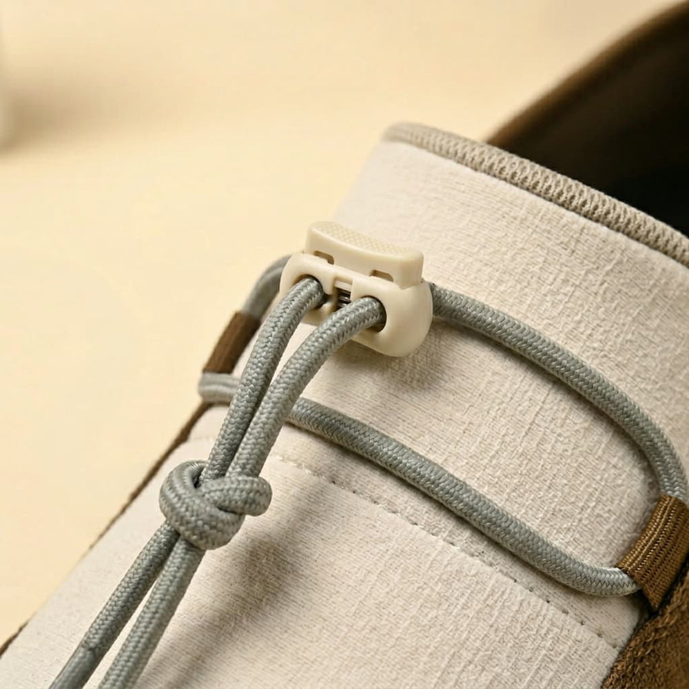 Men's Toggle-Lace Canvas Slip-On Sneakers