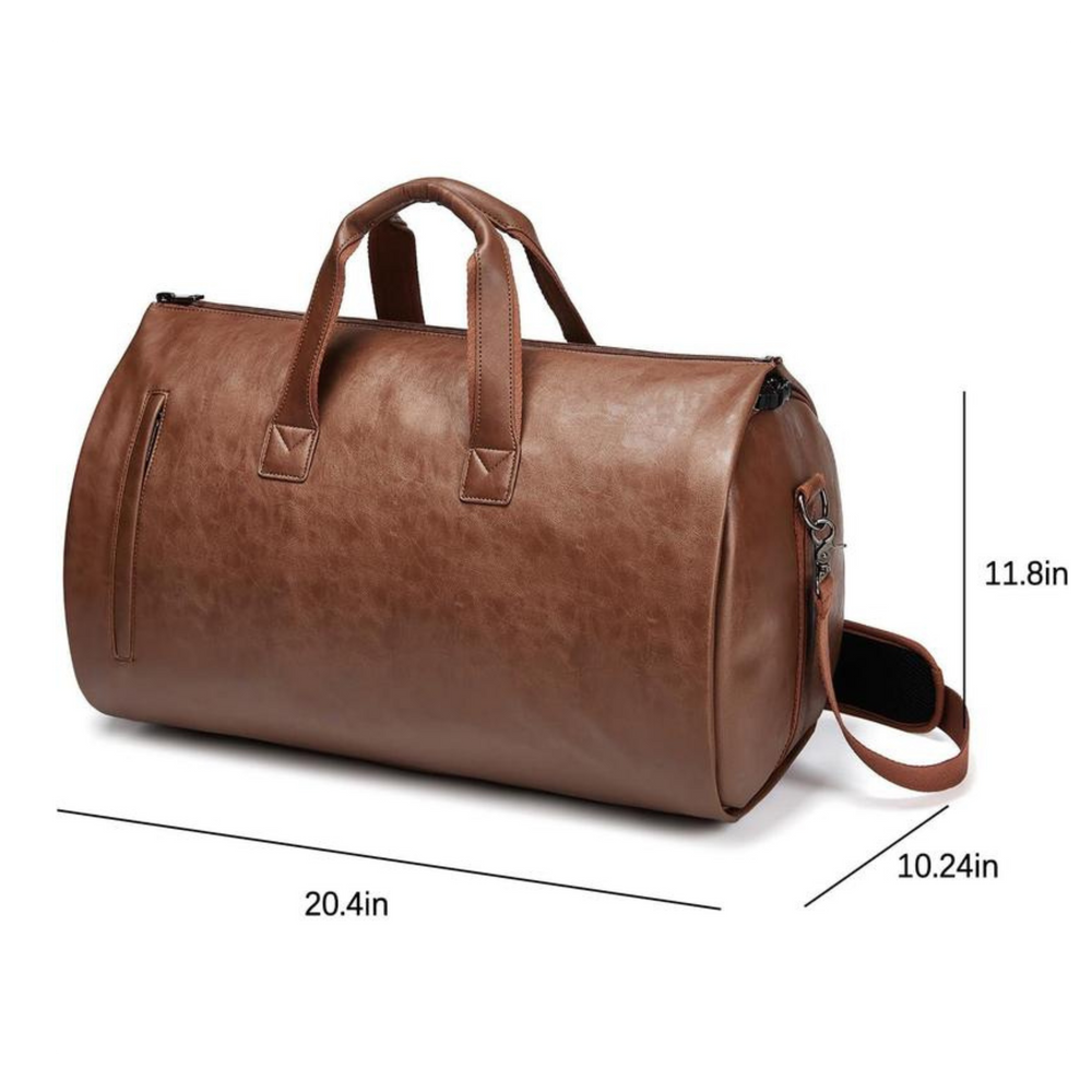 Men's Vegan Leather Weekender Duffel Bag