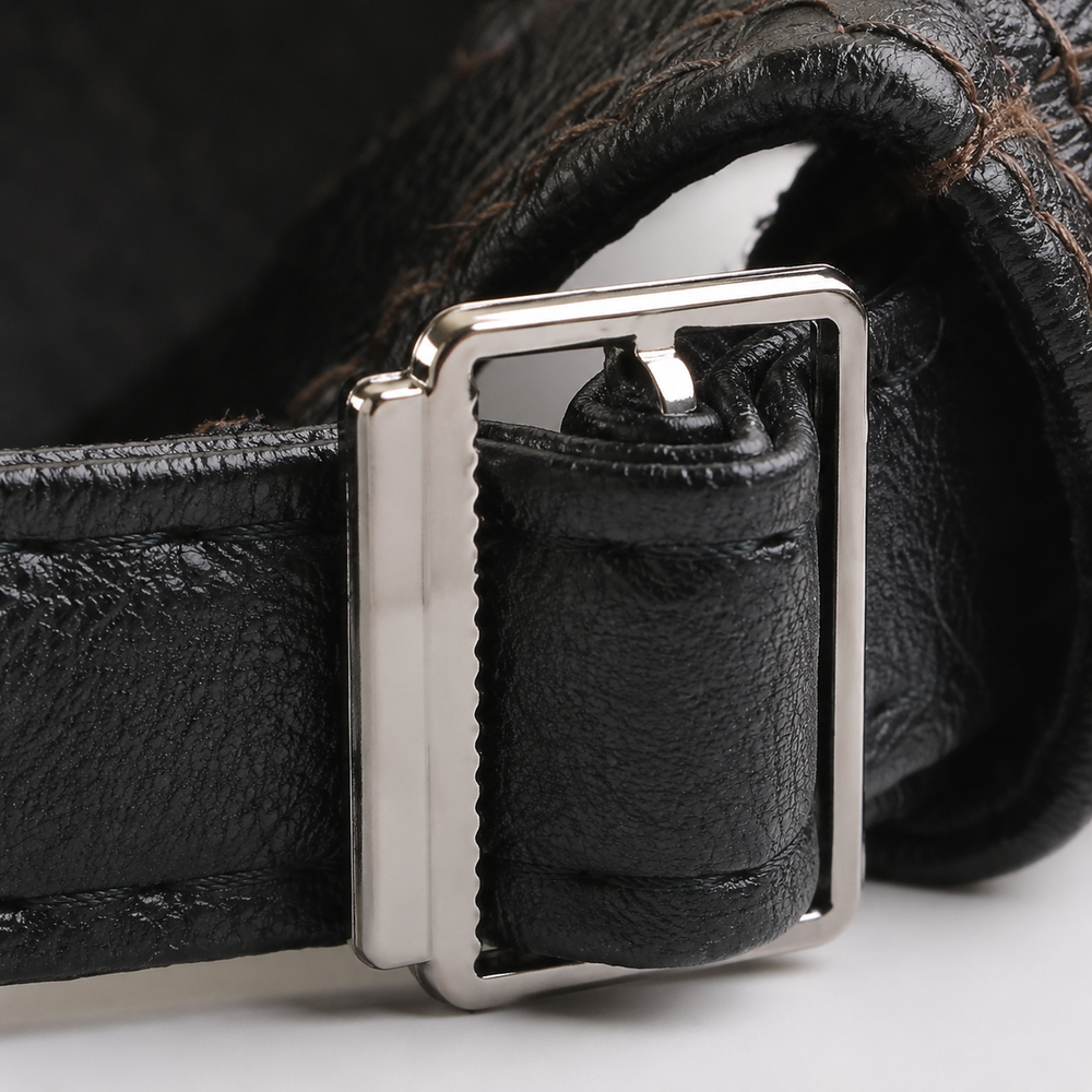Men's Faux Leather Flat Driving Cap