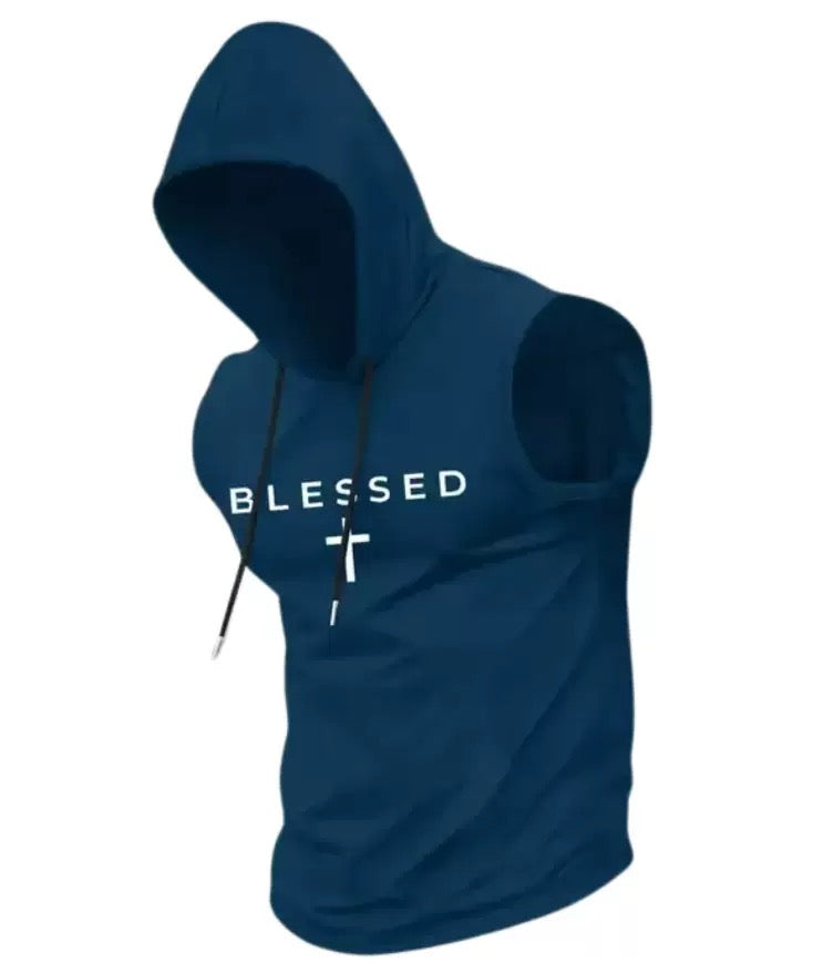 Men's Blessed Graphic Hooded Tank Top