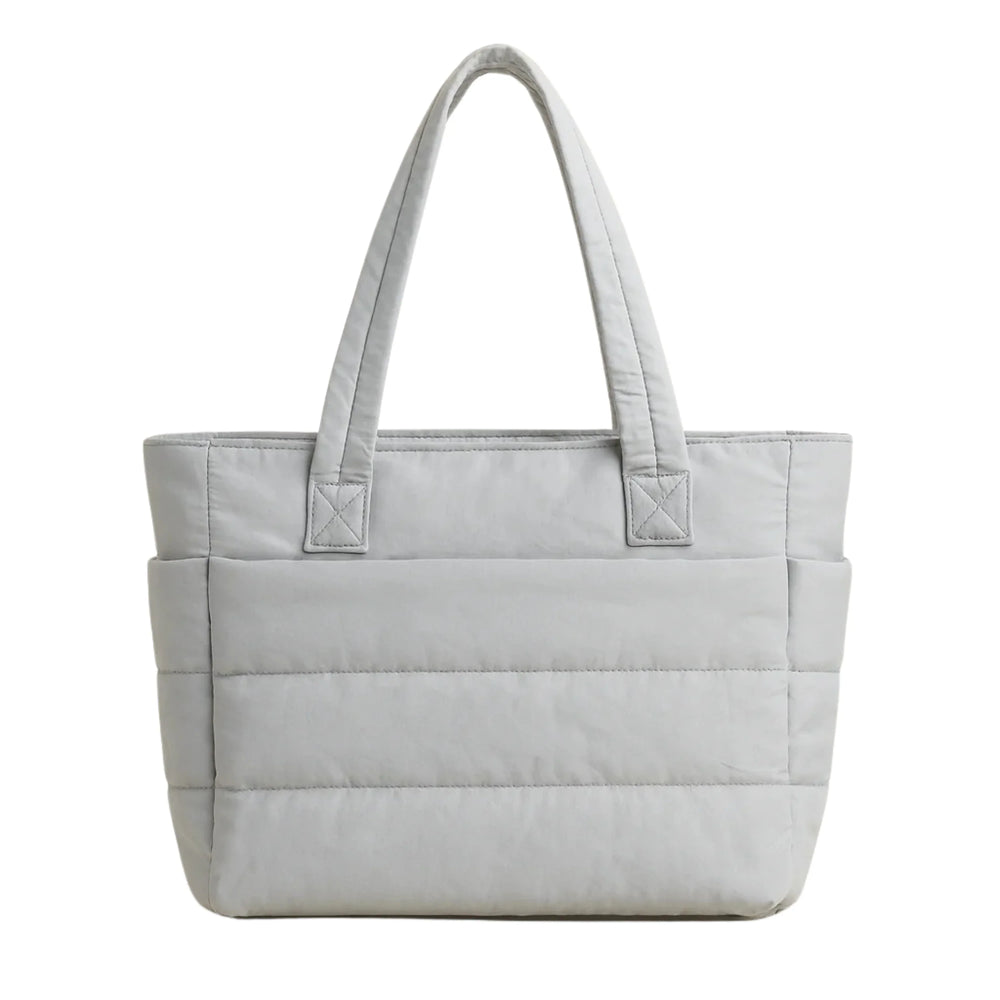 Quilted Puffer Laptop Tote Bag