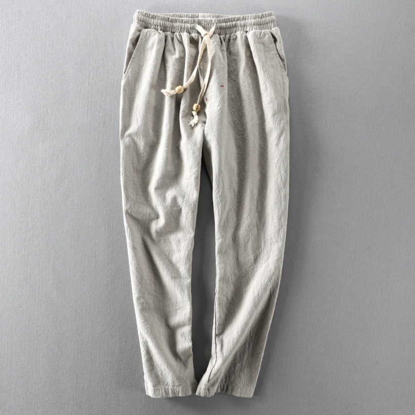 Men's Relaxed Crinkle Drawstring Trousers
