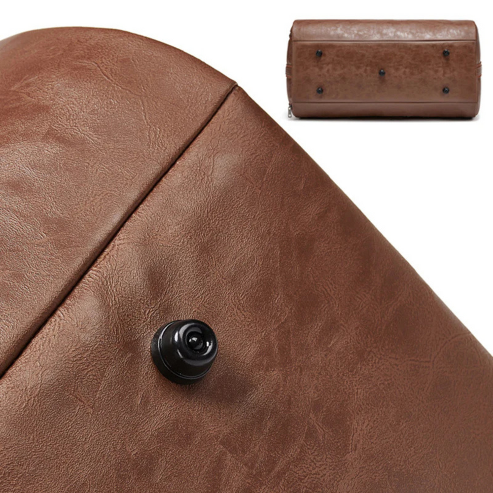 Men's Vegan Leather Weekender Duffel Bag