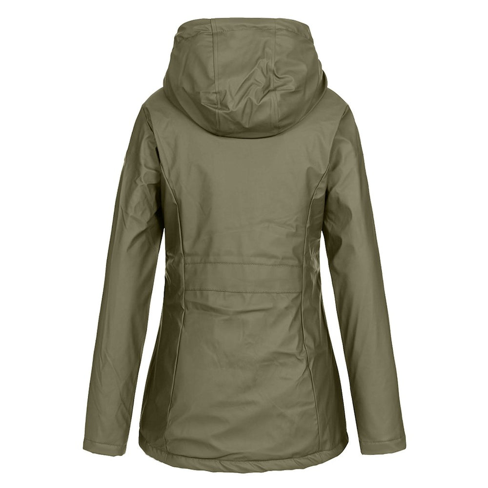Sherpa-Lined Hooded Rain Jacket