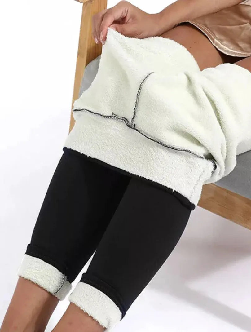 Sherpa-Lined High-Waist Sculpting Leggings