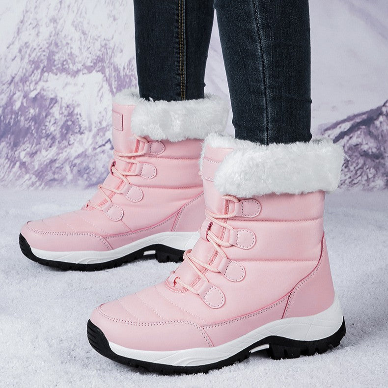 Fleece-Lined High-Top Winter Hiking Boots