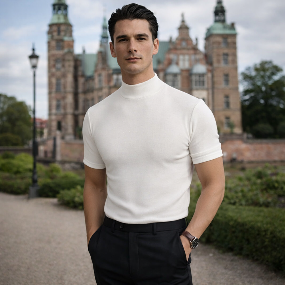 Men's Mock Neck T-Shirt