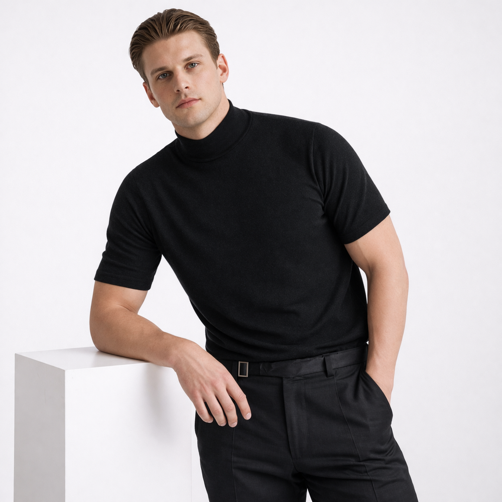 Men's Mock Neck T-Shirt