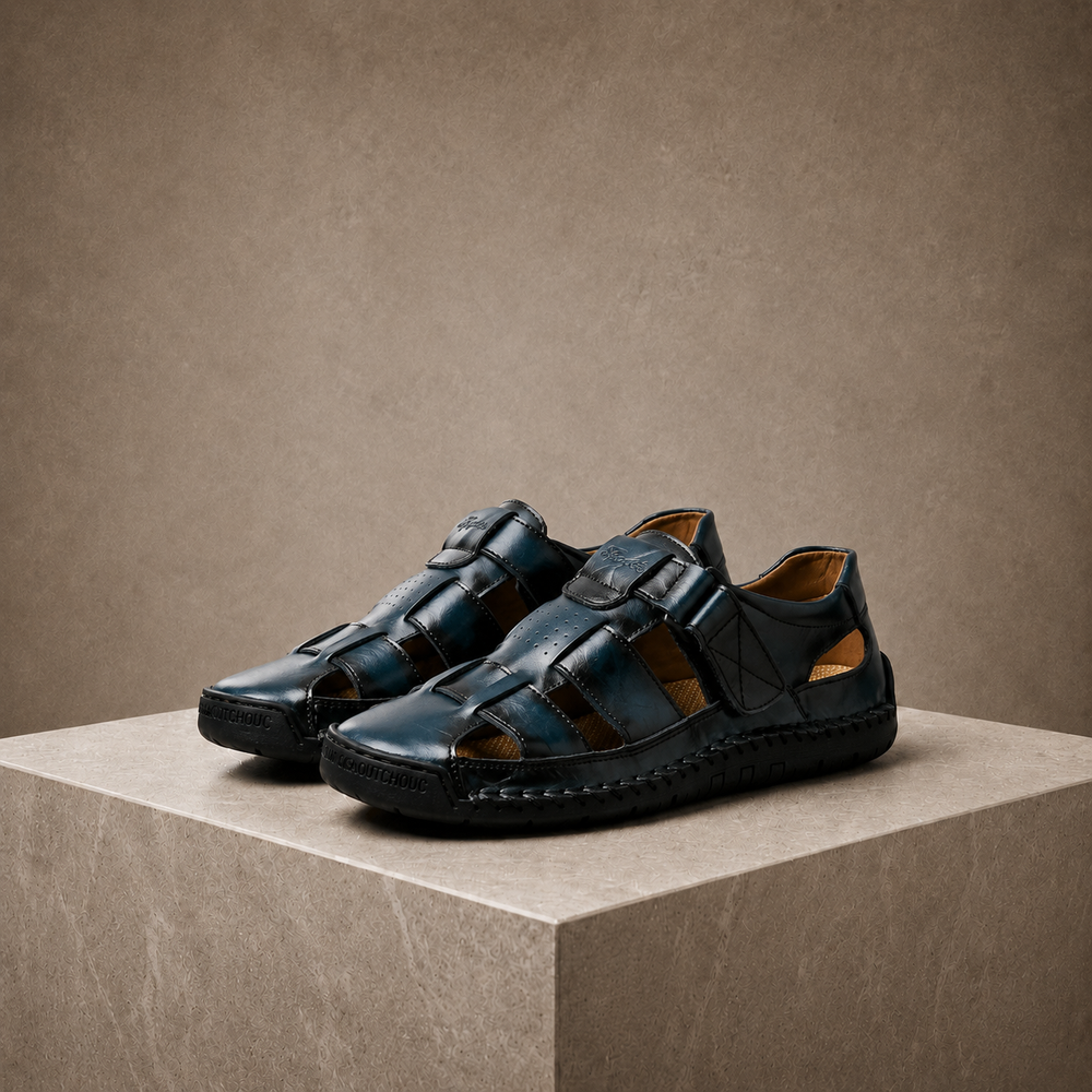 Men's Hand-Stitched Closed-Toe Fisherman Sandal