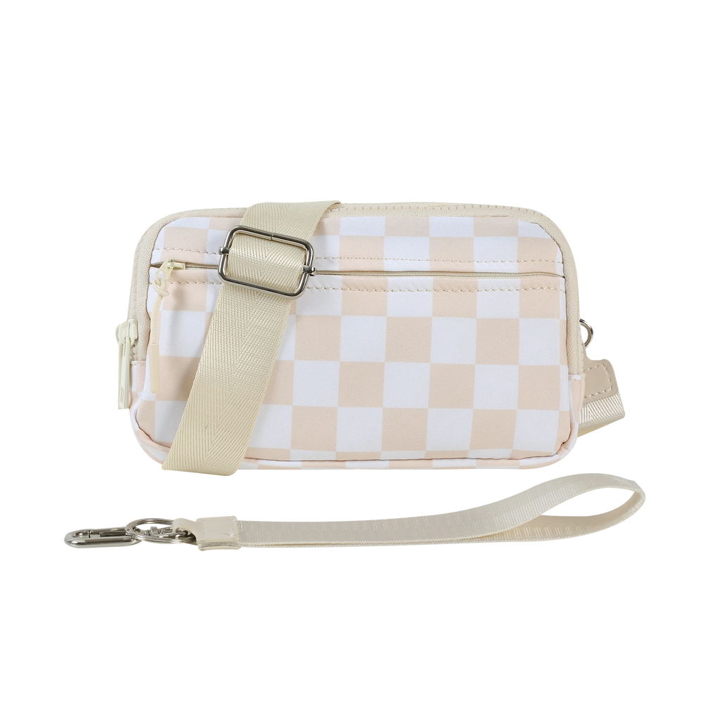 Triple-Zip Crossbody Phone Wallet