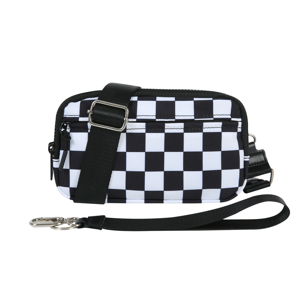 Triple-Zip Crossbody Phone Wallet