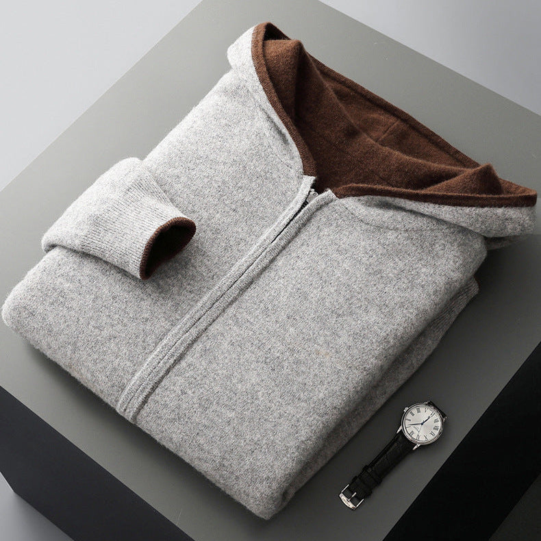 Reversible Cashmere-Touch Zip Hoodie