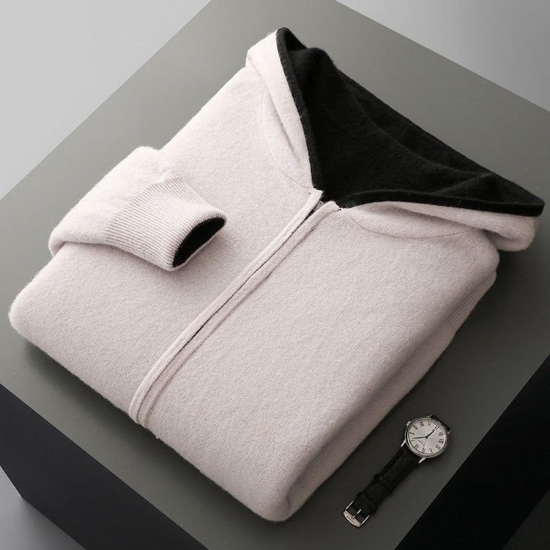 Reversible Cashmere-Touch Zip Hoodie