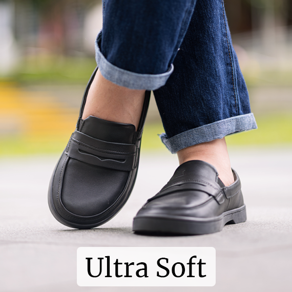 Men's Wide Toe-Box Flexible Penny Loafers