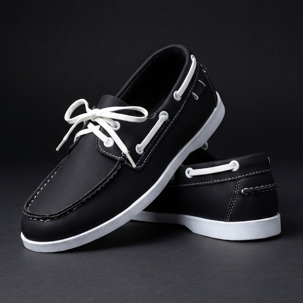 Men's Two-Tone Lace Boat Shoes