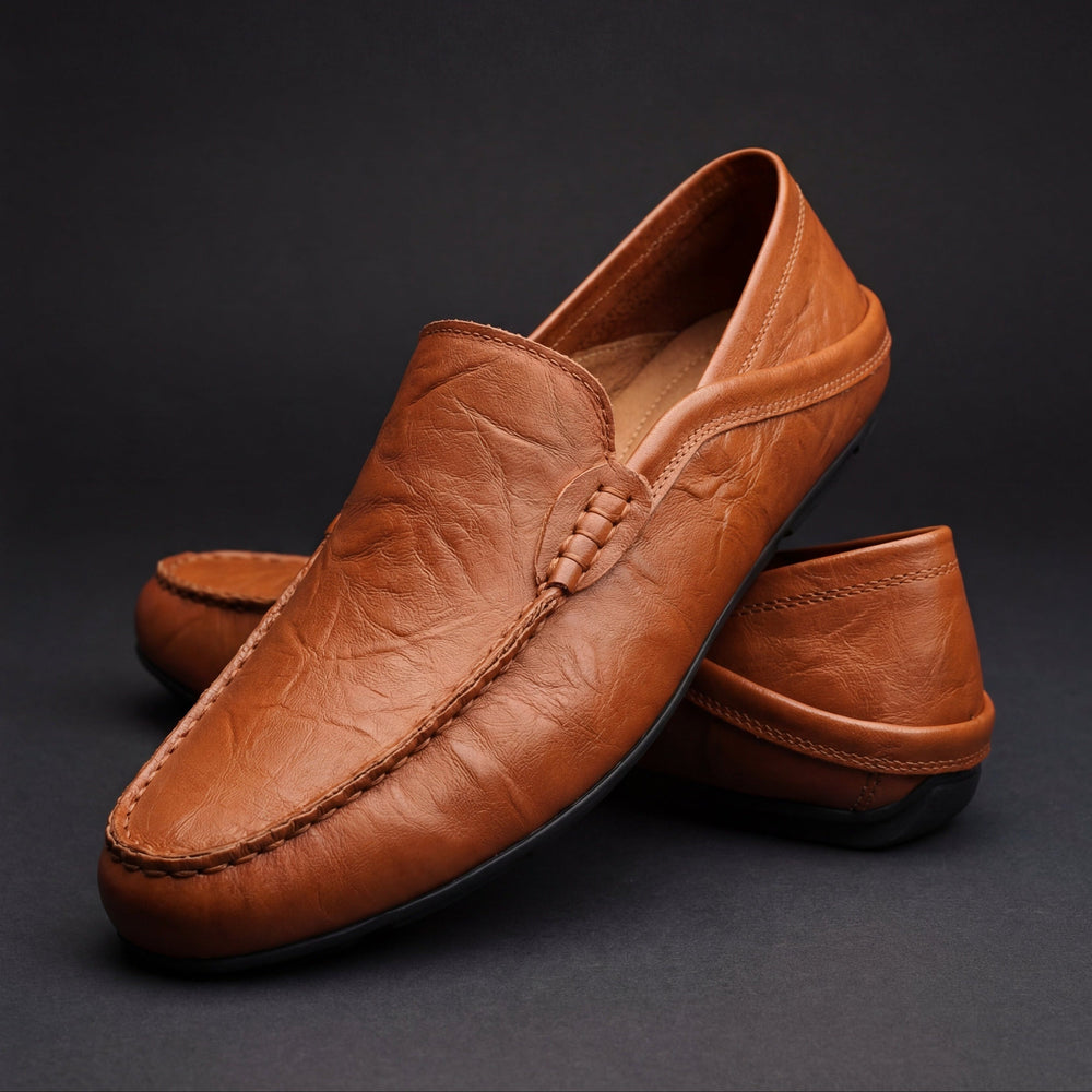Men's Hand-Stitched Moccasin Driving Loafers