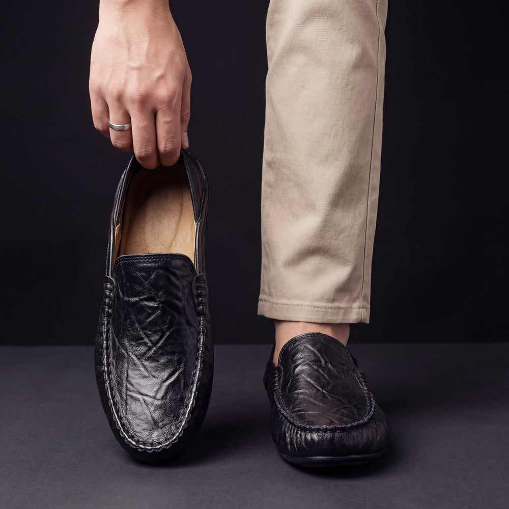 Men's Hand-Stitched Moccasin Driving Loafers