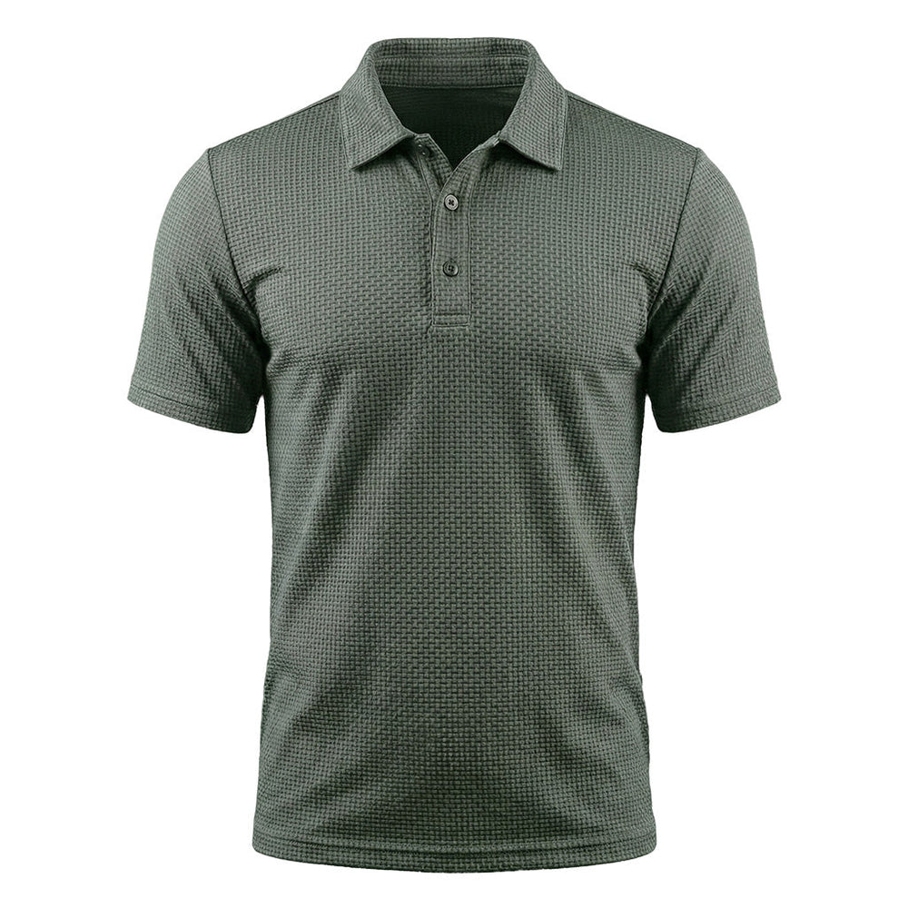 Men's Textured Stretch Polo Shirt