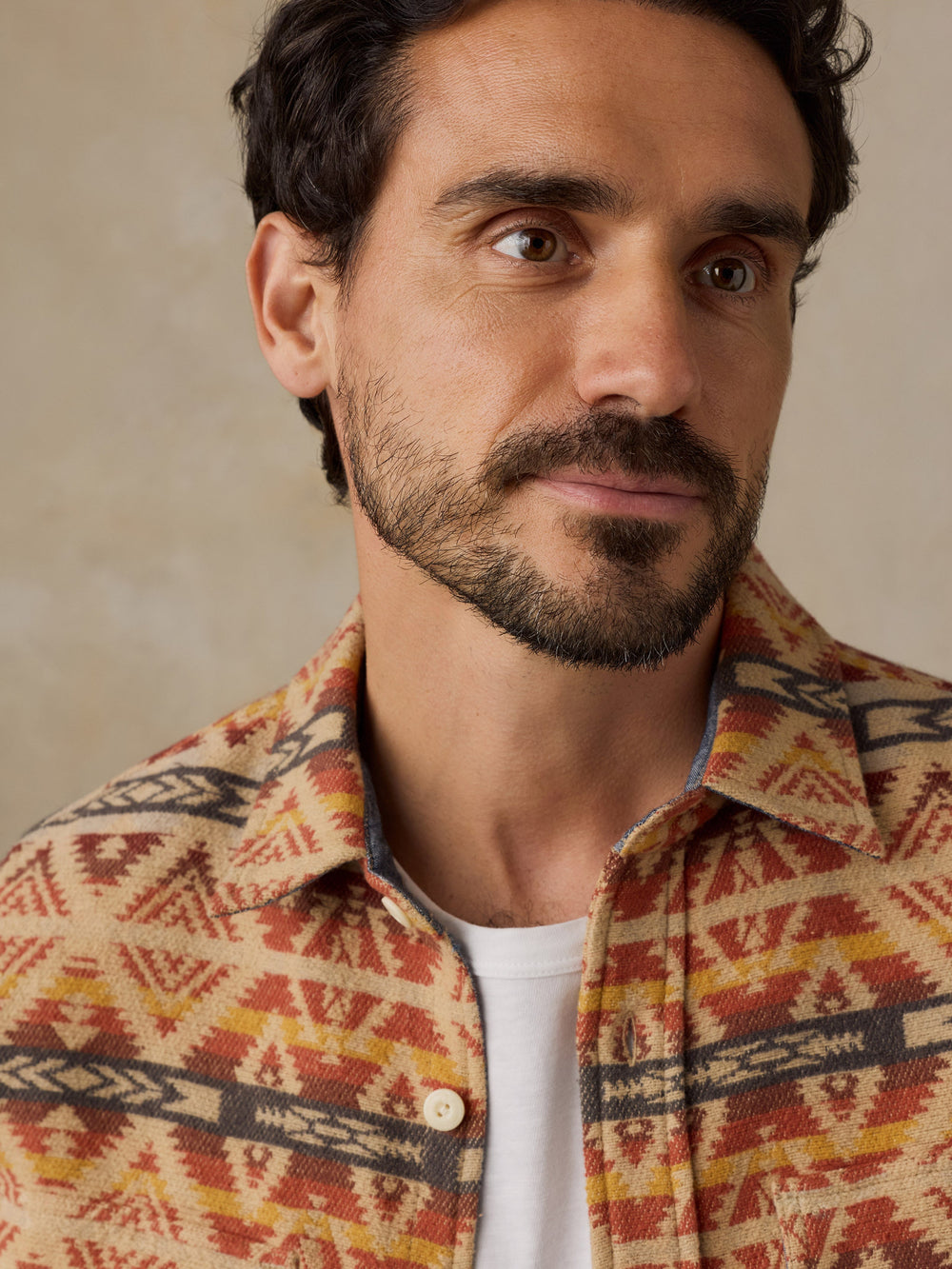 Men's Southwest Jacquard Shirt Jacket