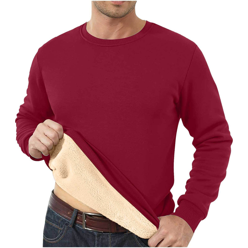 Men's Sherpa-Lined Crewneck Sweatshirt