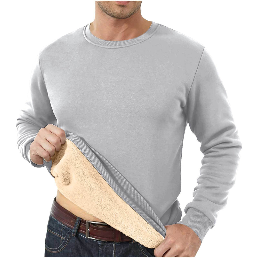 Men's Sherpa-Lined Crewneck Sweatshirt