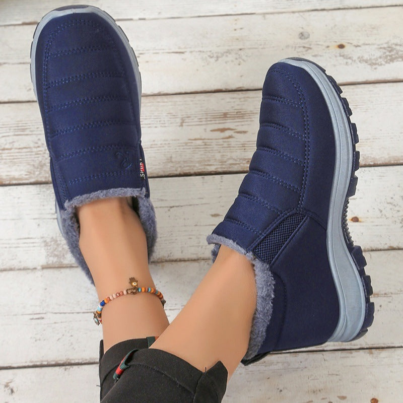 Quilted Plush-Lined Slip-On Sneaker Boots