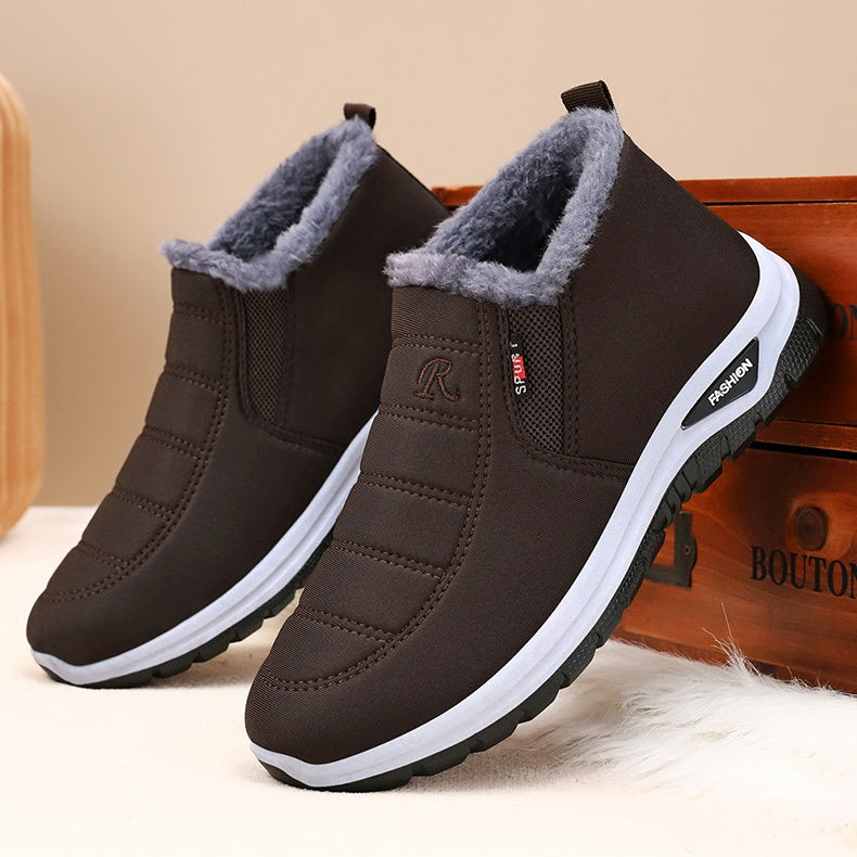 Quilted Plush-Lined Slip-On Sneaker Boots