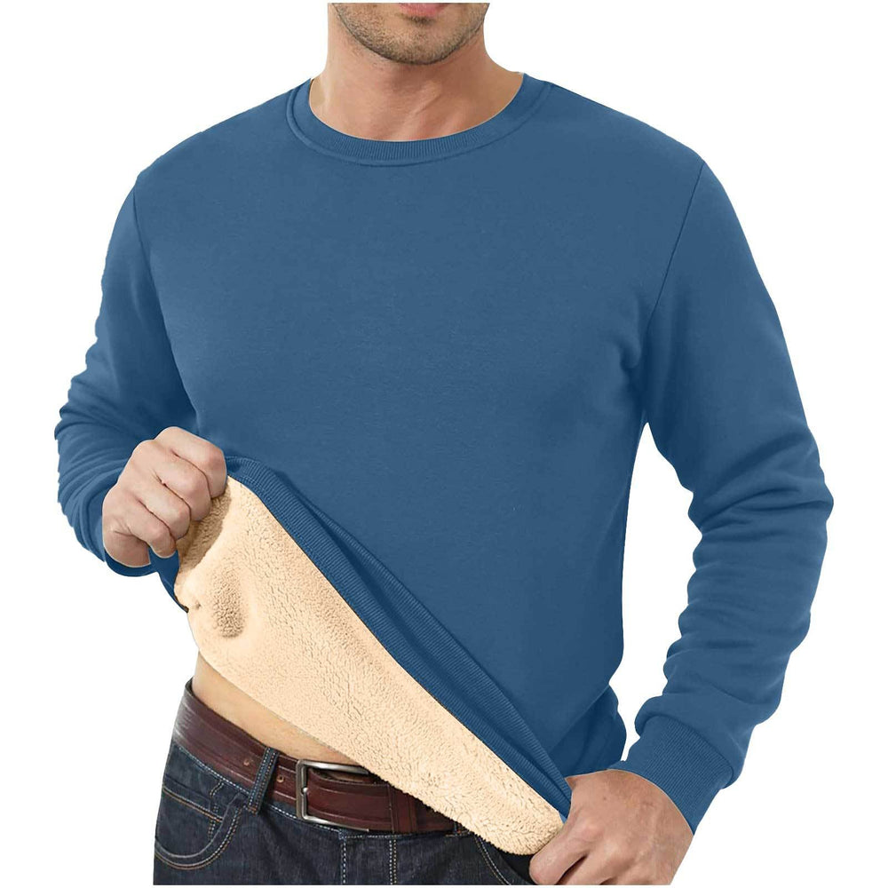 Men's Sherpa-Lined Crewneck Sweatshirt