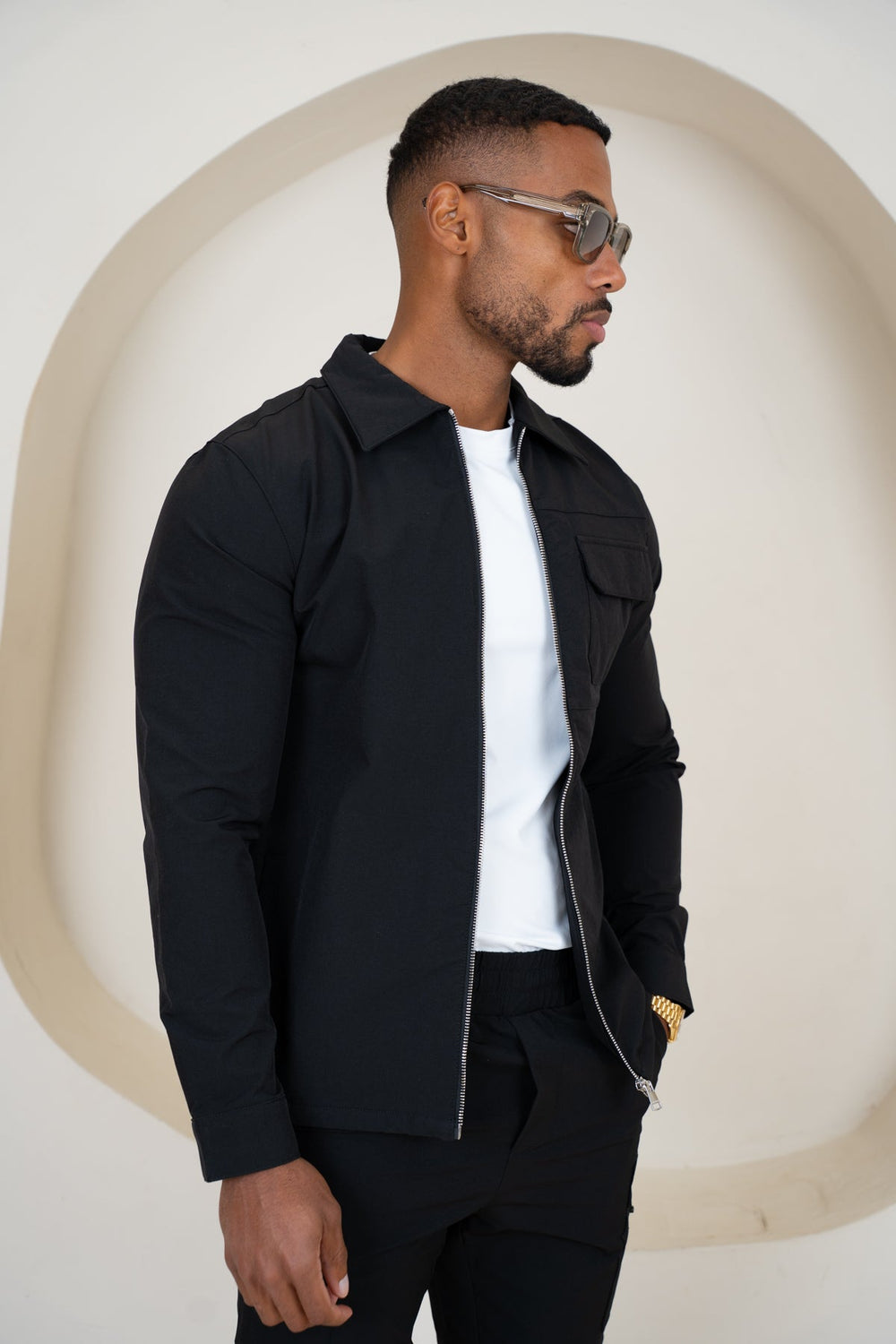 Men's Slim Zip-Up Cargo Jacket