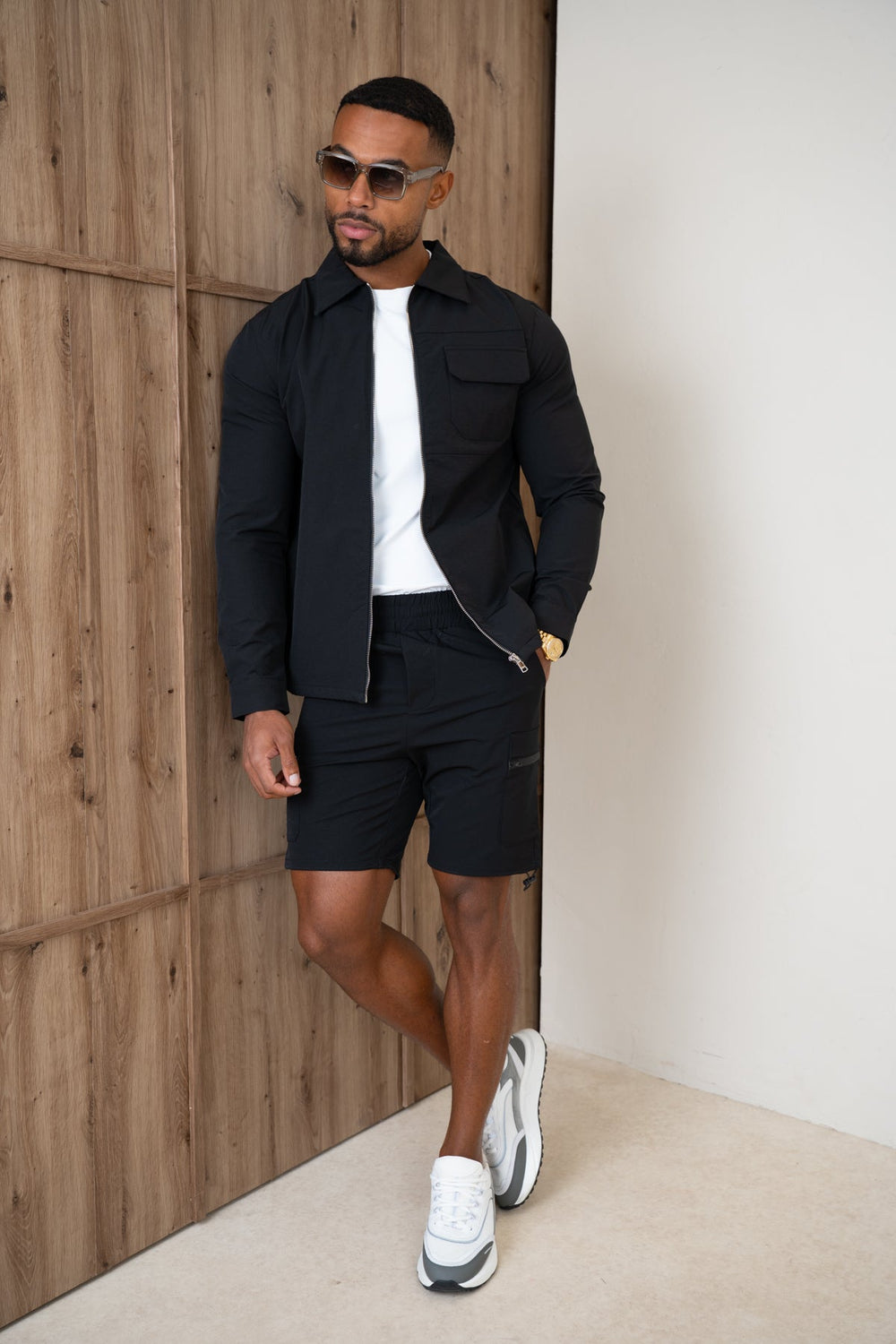 Men's Slim Zip-Up Cargo Jacket