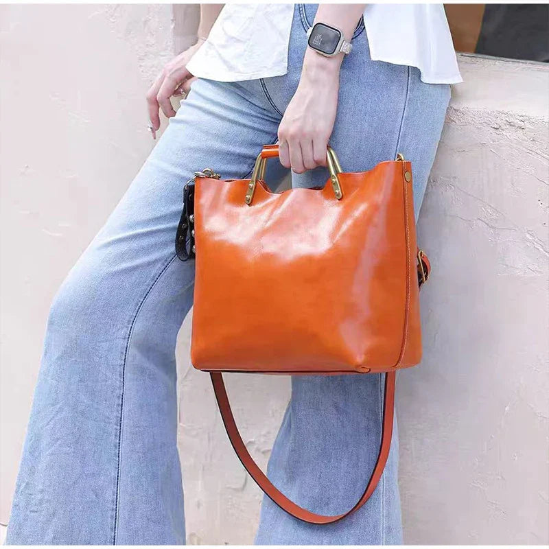 Structured Top-Handle Tote with Crossbody Strap