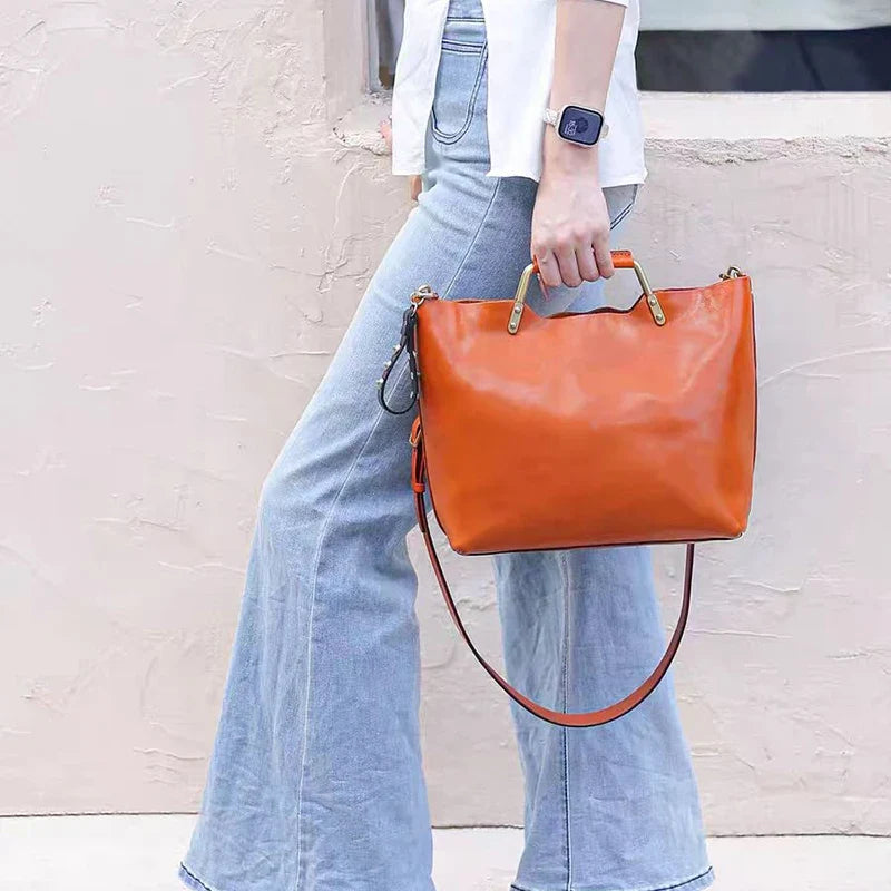 Structured Top-Handle Tote with Crossbody Strap