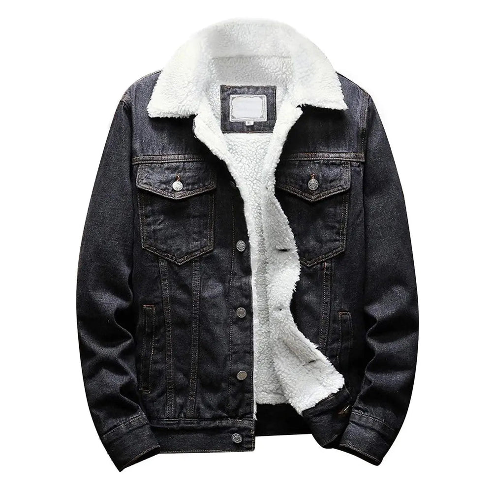 Men's Sherpa-Lined Denim Trucker Jacket