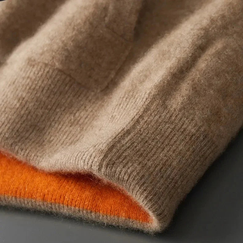 Men's Reversible Cashmere-Touch Zip Hoodie
