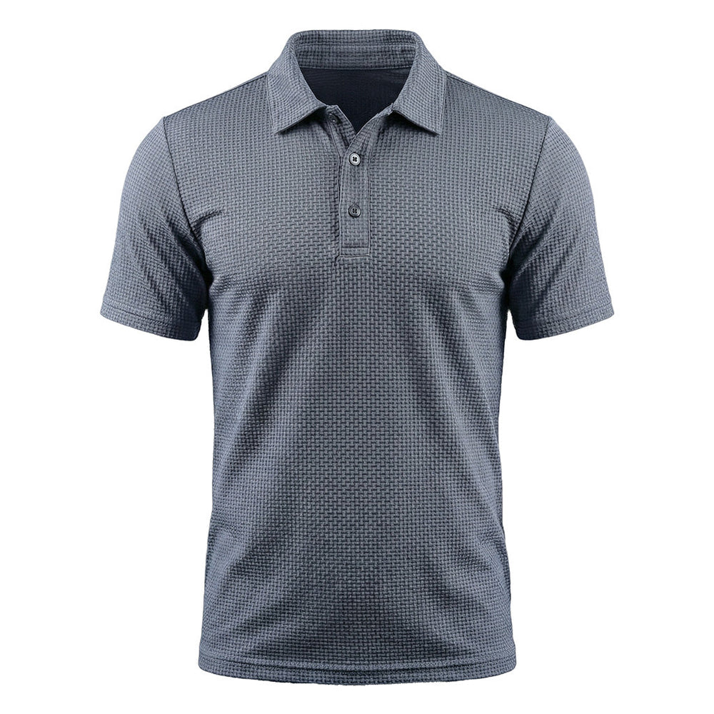 Men's Textured Stretch Polo Shirt